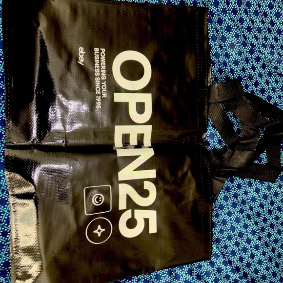 eBay Open 2025 30th Anniversary Logo Tote Bag New Large Black Reusable Shopping - Picture 2 of 9